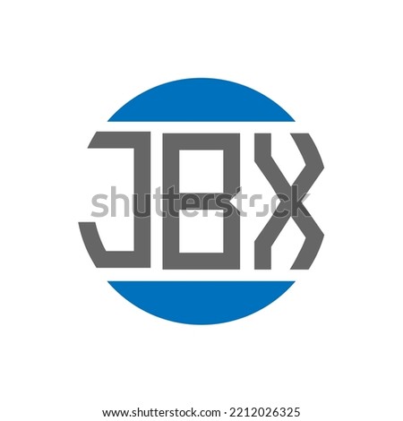 JBX letter logo design on white background. JBX creative initials circle logo concept. JBX letter design.