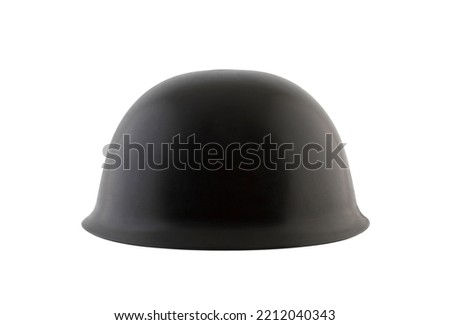 Military helmet isolated on white background with clipping path