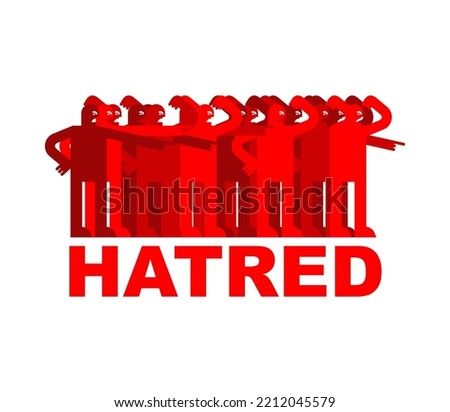 Hatred concept. People swear and point fingers. Bullying sign Royalty-Free Stock Photo #2212045579