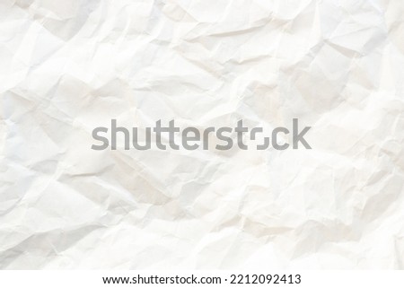 white crumpled paper texture background.
