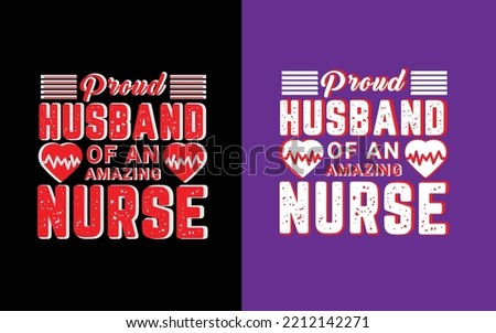 Nursing typography t shirt design