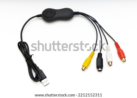 video converter for capturing an analog signal on a white background. video converter