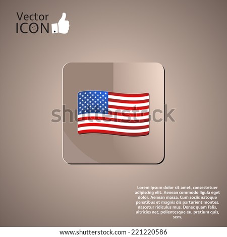 United States flag. Made in vector