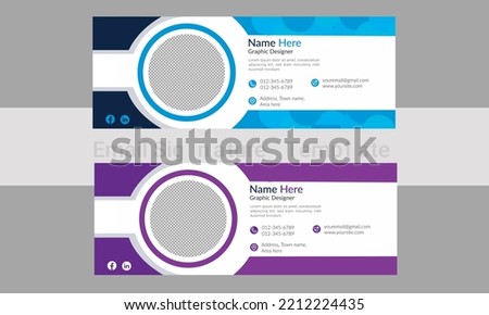 Email signature design and professional Facebook banner template