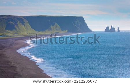 Reynisfjara black sand beach, near the village of Vik, Iceland