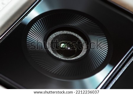 Modern smartphone camera lens, macro view. close up.