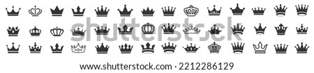 Crown king mega icon set