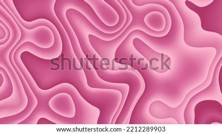 Modern 3D abstract pacific pink color paper art illustration background. Futuristic paper cut out, fluid shapes. Liquid pacific pink gradient colors. Suitable for presentation, flyer, poster.