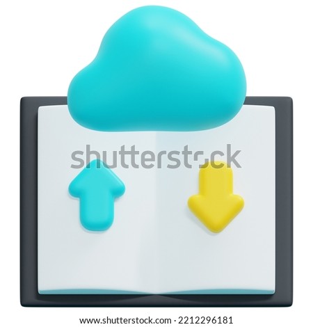 cloud 3d render icon illustration for website, application, printing, document, poster design, etc.