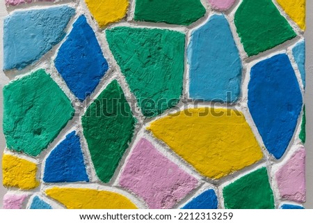colorful mosaic on a wall in Male, Maldives