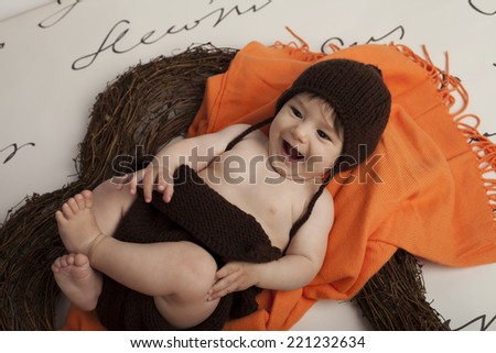 Smiling Baby Girl in heart