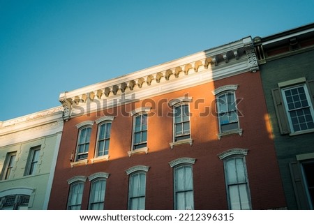 Architecture on Wall Street, in the Stockade District, Kingston, New York