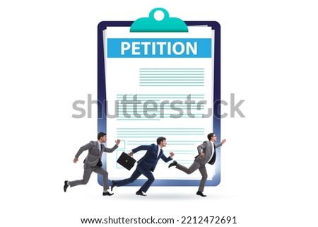 Business people in petition concept