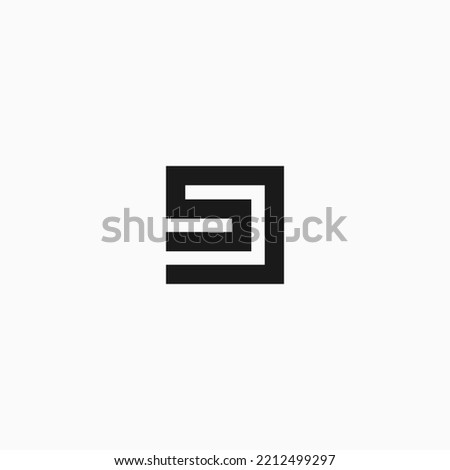 letter s square logo design vector illustration template