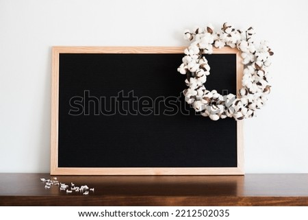 Black Colored Felt Letterboard Mockups with Flower