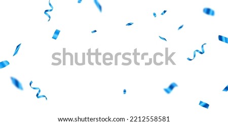 Blue Confetti Background For Decoration Various Festive Celebrations Vector Illustration
