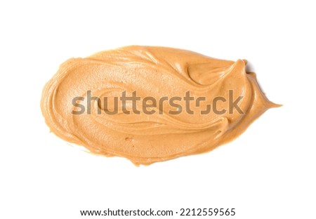 Sample of nut butter on white background Royalty-Free Stock Photo #2212559565