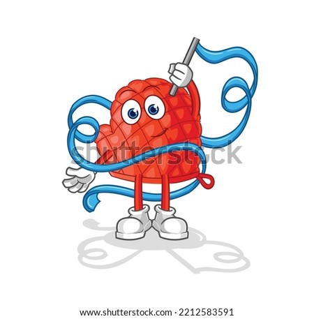 the cooking glove Rhythmic Gymnastics mascot. cartoon vector