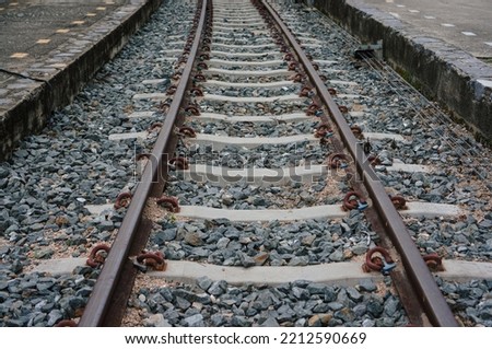 Railroad track, Railroad straight track.