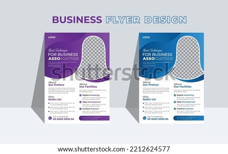 Newest trendy corporate minimal official business flyer composition layout template design with A4 size. Brochure magazine promotion advertise perfect for creative professional Vector print templates.