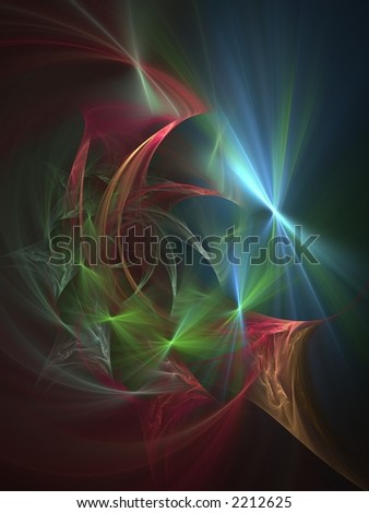 colorful 3d abstract, can be used partially