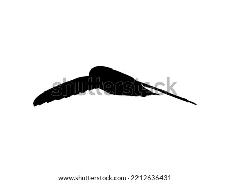 Flying of the Swallows, Martins, and Saw wings, or Hirundinidae Bird Silhouette for Logo, Pictogram, Website, Art Illustration or Graphic Design Element. Vector Illustration