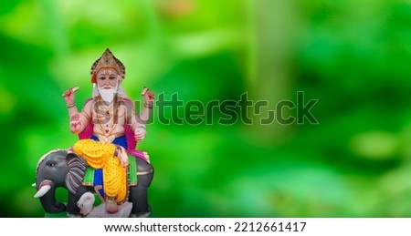 Vishwakarma puja (Vishwakarma Jayanti) is a day of celebration for Vishwakarma Hindu god vishwakarma puja celebration background Royalty-Free Stock Photo #2212661417