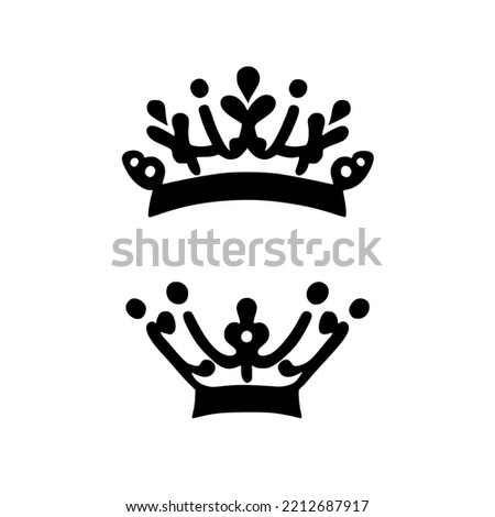 Crown Traditional Tribal Tattoo Design Vector