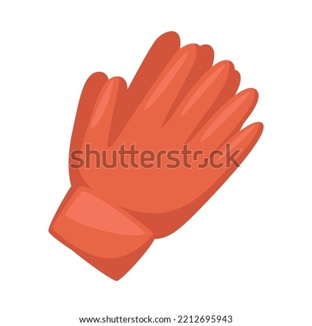 Gloves Sign Emoji Icon Illustration. Winter Clothes Vector Symbol Emoticon Design Clip Art Sign Comic Style.