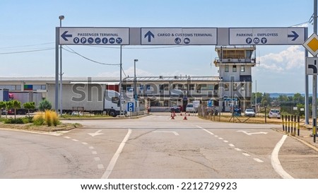 Entrance Gate to Constantine the Great Airport and Cargo Customs Terminal