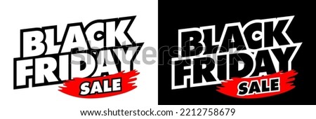 Black friday event sale banner. Vector layout on transparent and black background Royalty-Free Stock Photo #2212758679
