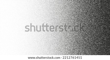 Stipple pattern, dotted geometric background. Stippling, dotwork drawing, shading using dots. Pixel disintegration, random halftone effect. White noise grainy texture. Vector illustration Royalty-Free Stock Photo #2212761451