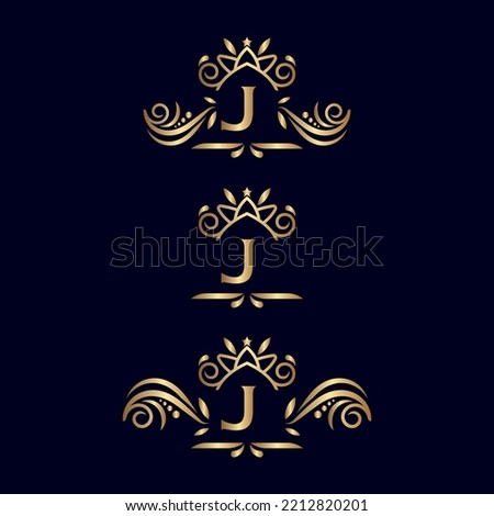 Vintage Monogram J Logo Letter