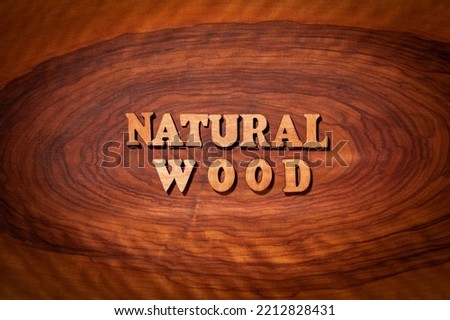 Natural wood - Text by wooden letters