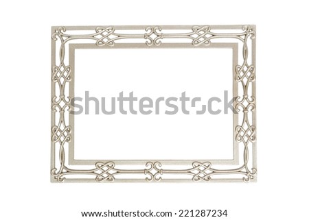Isolated silver picture frame