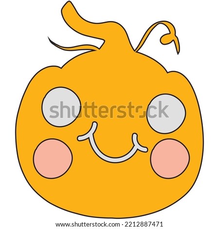 Pumpkin solid illustration vector icon
