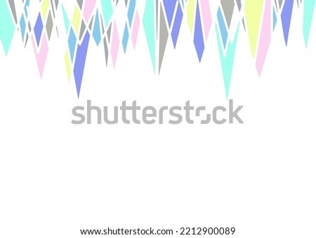 A white background with colorful icicles