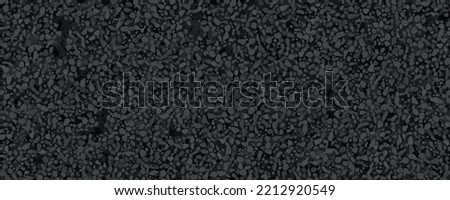 Dark grey abstract tarmac seamless texture top view. Black asphalt pattern. Vector illustration of road coat material. Grunge granular closeup surface. Bitumen grain highway backdrop Royalty-Free Stock Photo #2212920549
