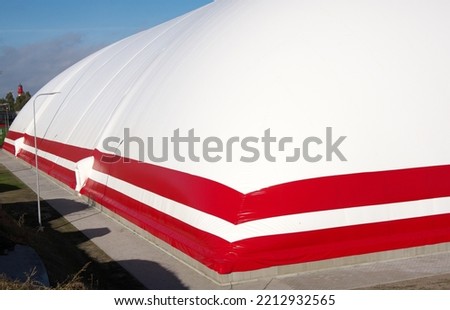 Inflatable Air Dome for Football Field Royalty-Free Stock Photo #2212932565