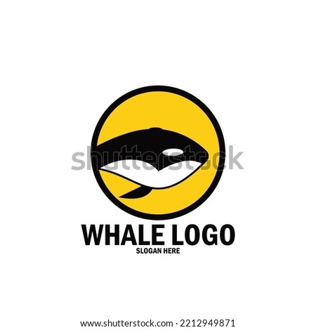 whale simple logo icon vector illustration template design