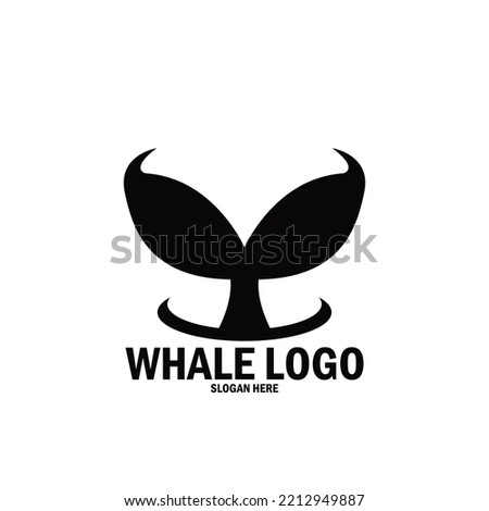 whale simple logo icon vector illustration template design