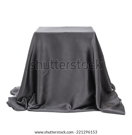 Box covered with black cloth.  Royalty-Free Stock Photo #221296153