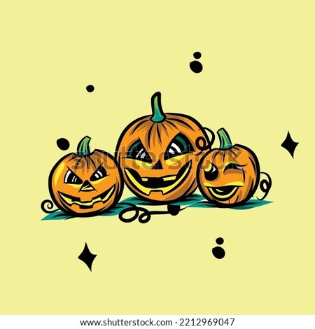VECTOR illustration of horror theme on white background. Good for printed textiles, labels and other decorations for Halloween.
