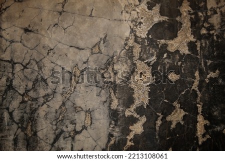 old wall background full of cracks and moss, Grunge old wall background texture. old walls full of stains and moss