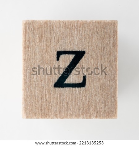 letter Z uppercase alphabet wood photo