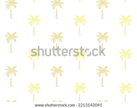 Tropical Tree Seamless Pattern Design