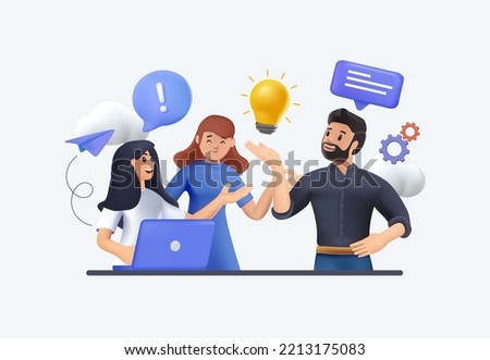 Hotline operator advises customer. 3D Vector character illustration. Customer support, help service, online global technical support 24 7, customer and operator vector. Businesswoman, freelance work Royalty-Free Stock Photo #2213175083