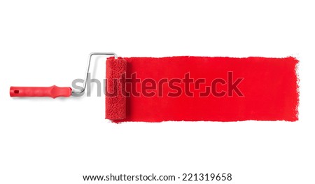 Paint roller Paint roller isolated on white Royalty-Free Stock Photo #221319658