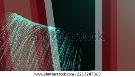 Illustration of glowing abstract pattern over multicolored striped background, copy space. Digitally generated, illuminated, decoration, texture, seamless,  and abstract concept.