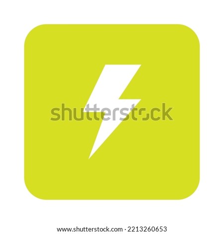 energy icon vector image with yellow background with white lines.
